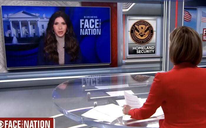 Reporter in a remote interview discussing Kristi Noem's reaction over a name she wants kept private on Face the Nation.