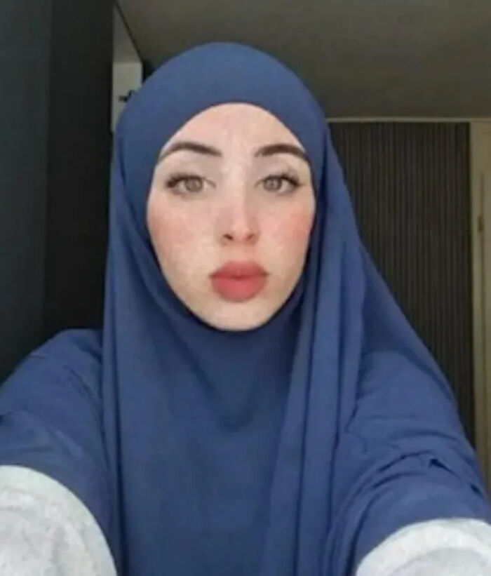 Young woman in blue hijab portrait, linked to honour-motivated homicide case