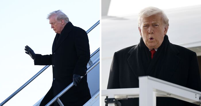 Trump Finally Reveals Why He Creeps Down Air Force One Stairs—And Yes, He Blames Biden