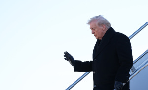 Trump Finally Reveals Why He Creeps Down Air Force One Stairs—And Yes, He Blames Biden